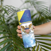 Personalized US Virgin Islands Skinny Tumbler Happy Independence Day