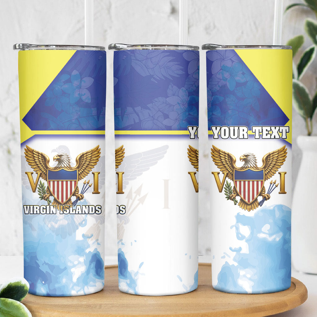 Personalized US Virgin Islands Skinny Tumbler Happy Independence Day