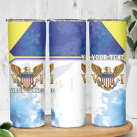 Personalized US Virgin Islands Skinny Tumbler Happy Independence Day