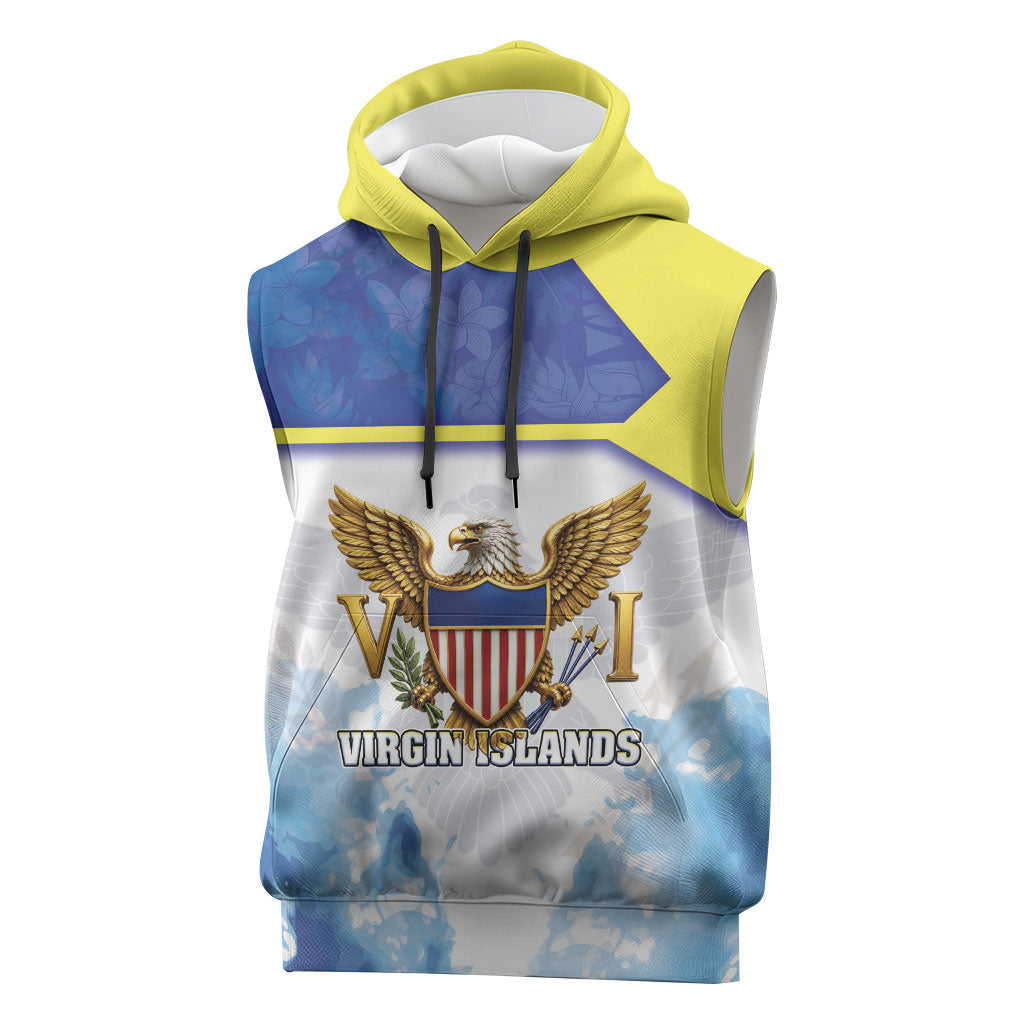 Personalized US Virgin Islands Sleeveless Hoodie Happy Independence Day