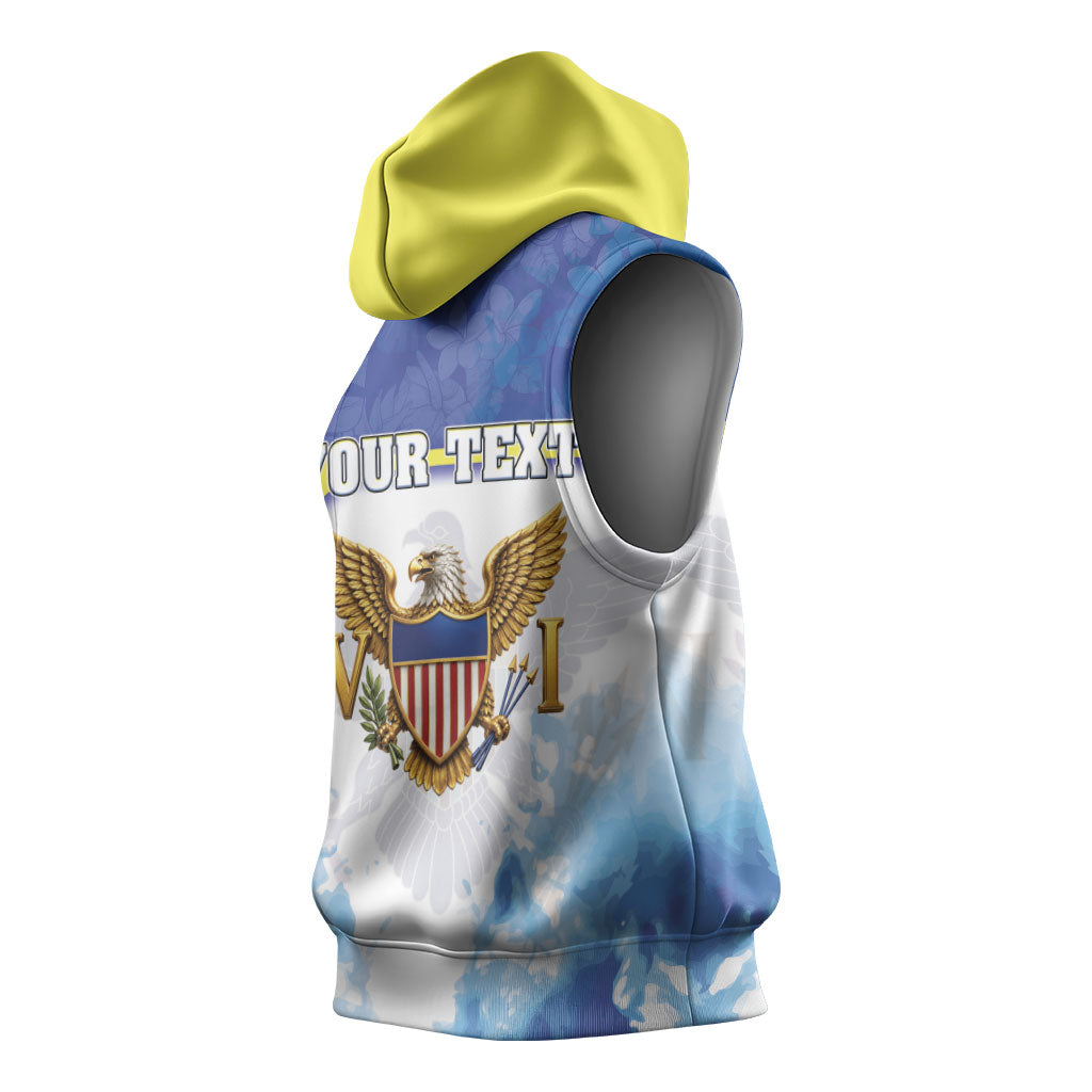 Personalized US Virgin Islands Sleeveless Hoodie Happy Independence Day