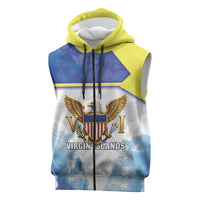 Personalized US Virgin Islands Sleeveless Zip Hoodie Happy Independence Day