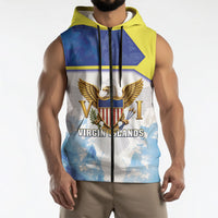 Personalized US Virgin Islands Sleeveless Zip Hoodie Happy Independence Day