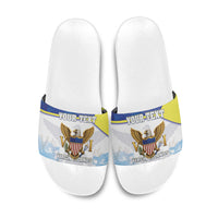 Personalized US Virgin Islands Slide Sandals Happy Independence Day