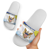 Personalized US Virgin Islands Slide Sandals Happy Independence Day