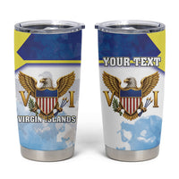 Personalized US Virgin Islands Tumbler Cup Happy Independence Day