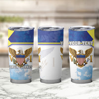 Personalized US Virgin Islands Tumbler Cup Happy Independence Day