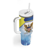 Personalized US Virgin Islands Tumbler With Handle Happy Independence Day