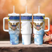 Personalized US Virgin Islands Tumbler With Handle Happy Independence Day