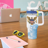 Personalized US Virgin Islands Tumbler With Handle Happy Independence Day
