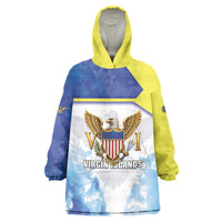 Personalized US Virgin Islands Wearable Blanket Hoodie Happy Independence Day