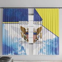 Personalized US Virgin Islands Window Curtain Happy Independence Day