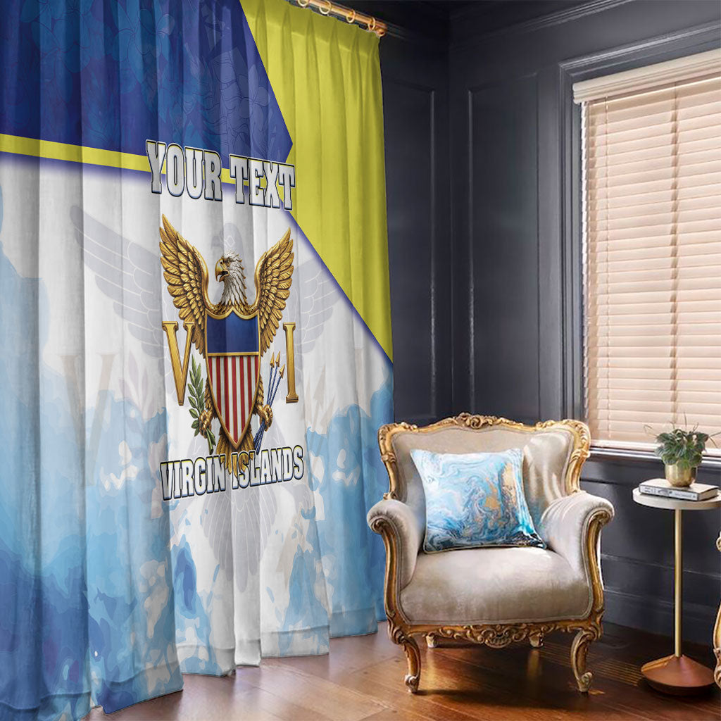 Personalized US Virgin Islands Window Curtain Happy Independence Day