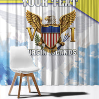 Personalized US Virgin Islands Window Curtain Happy Independence Day