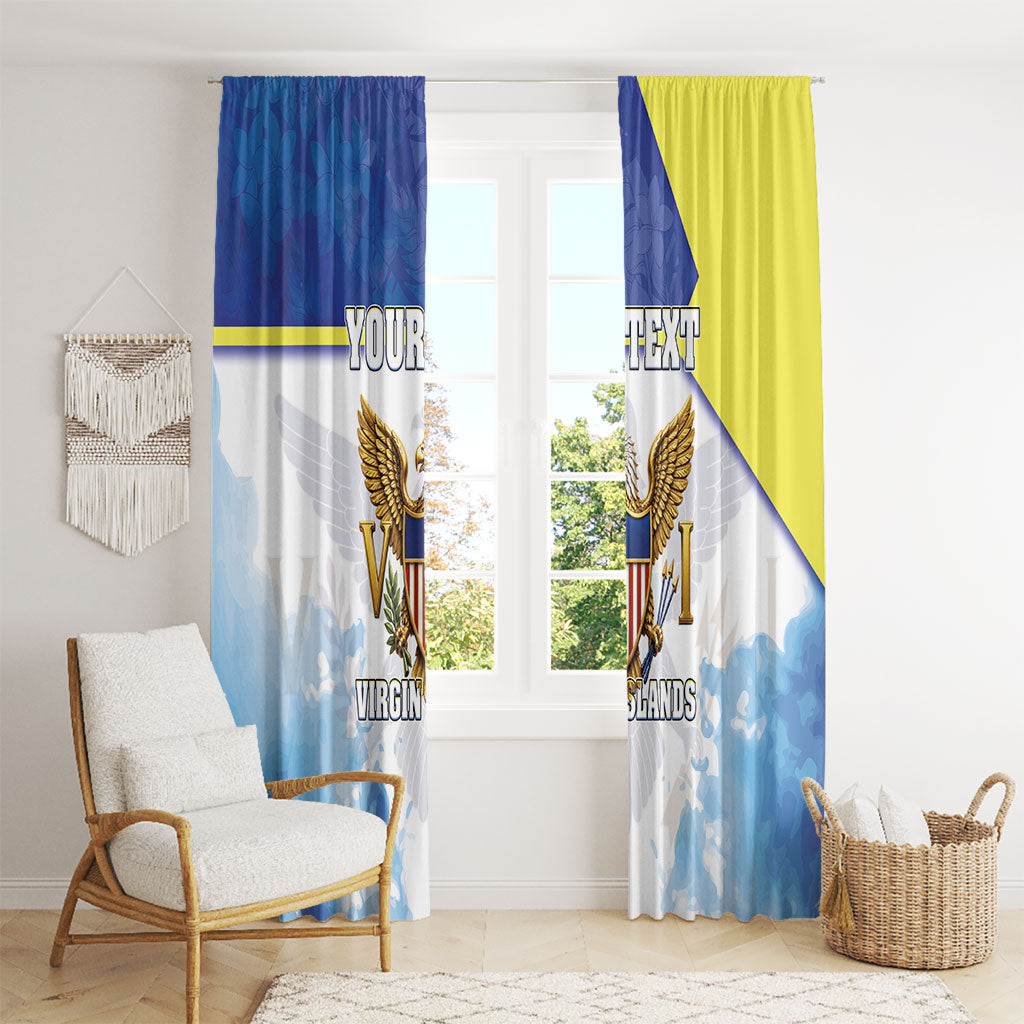 Personalized US Virgin Islands Window Curtain Happy Independence Day