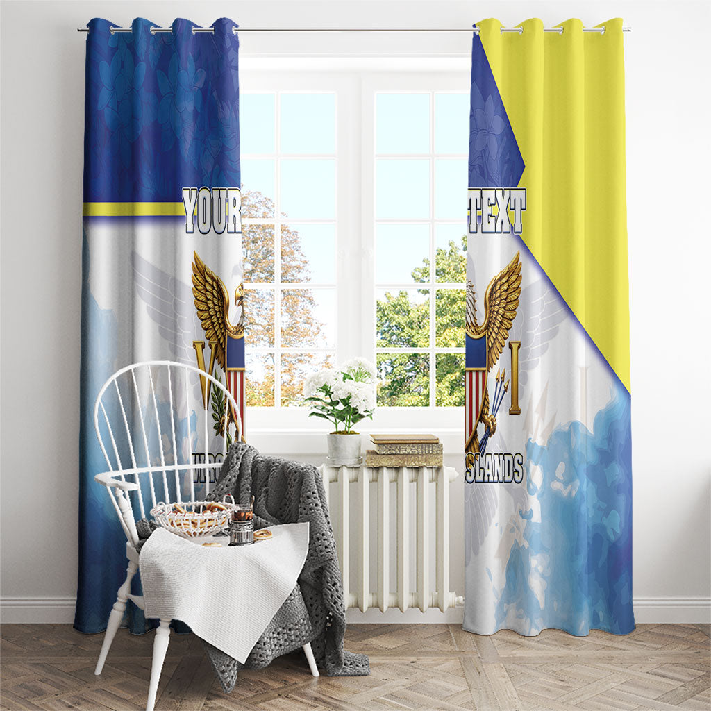 Personalized US Virgin Islands Window Curtain Happy Independence Day