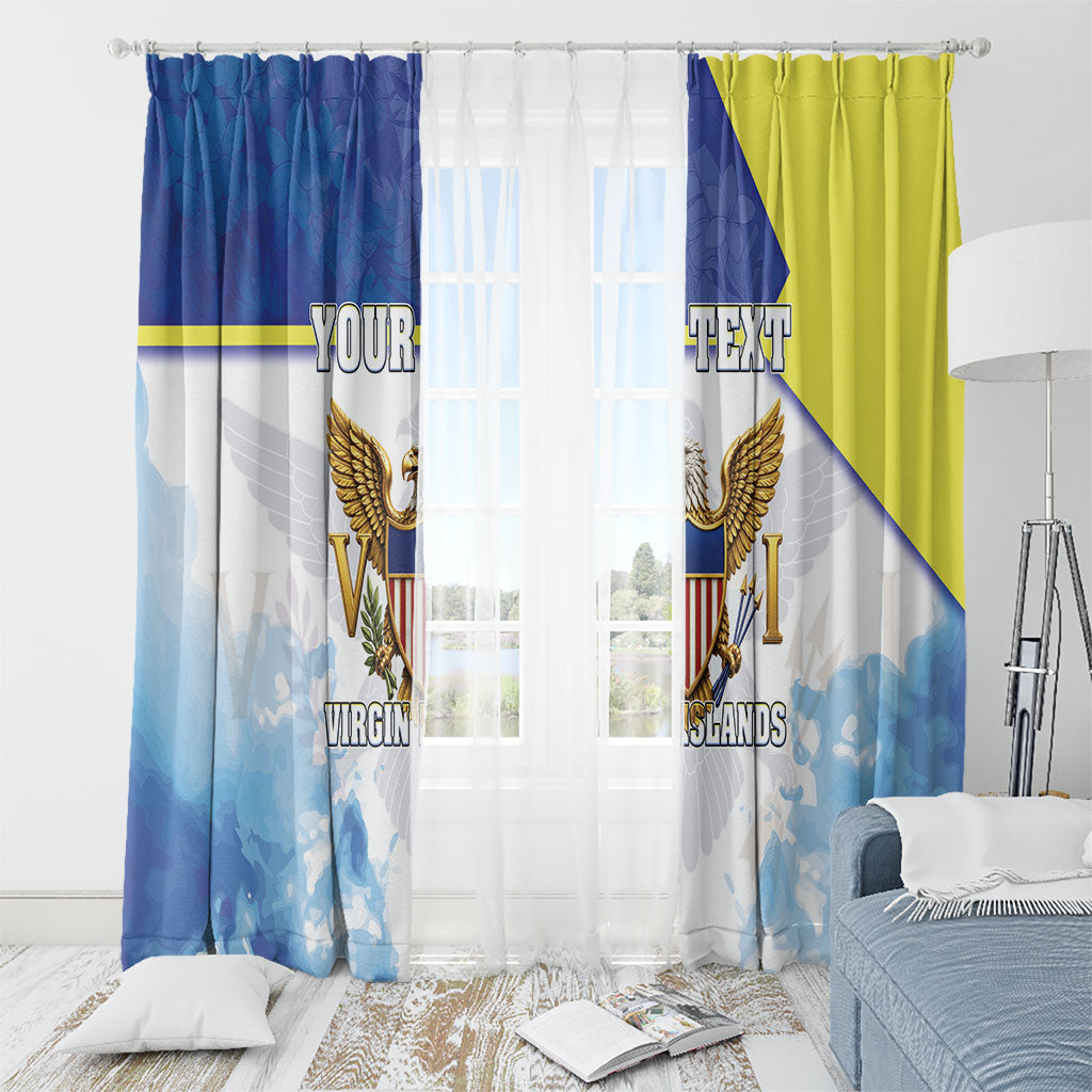 Personalized US Virgin Islands Window Curtain Happy Independence Day