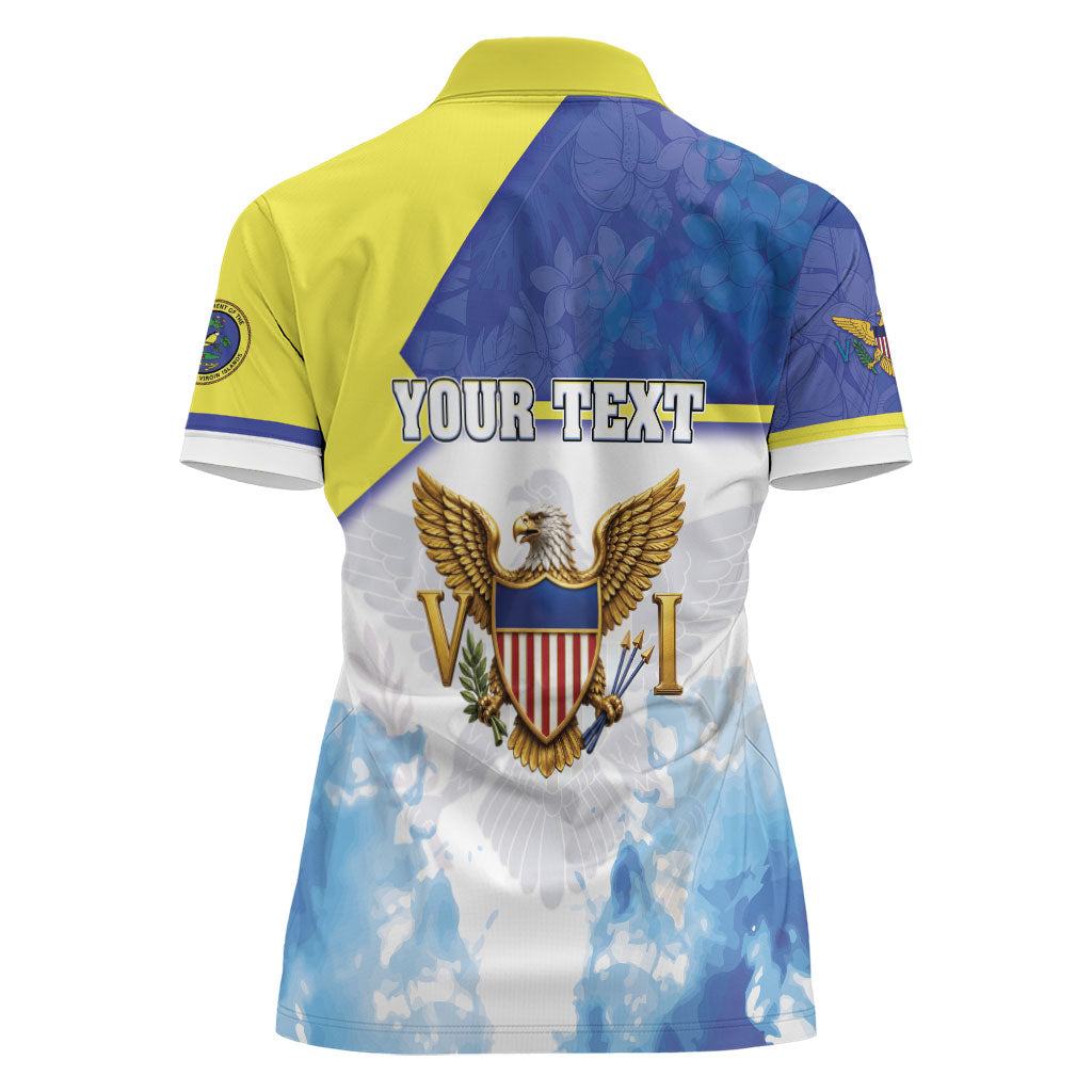 Personalized US Virgin Islands Women Polo Shirt Happy Independence Day