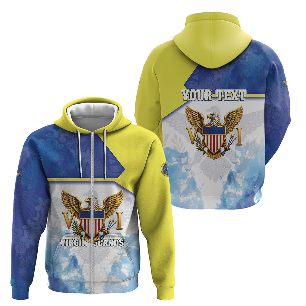 Personalized US Virgin Islands Zip Hoodie Happy Independence Day