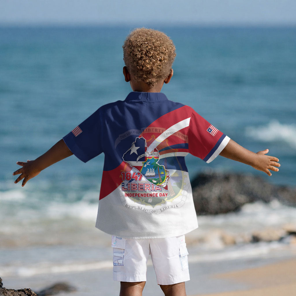 Liberia 1847 Kid Hawaiian Shirt Happy Independence Day LT05