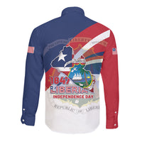 Liberia 1847 Long Sleeve Button Shirt Happy Independence Day