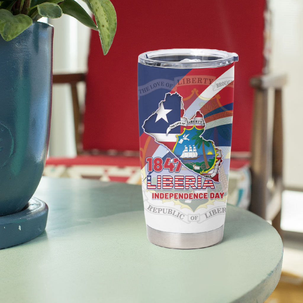 Liberia 1847 Tumbler Cup Happy Independence Day