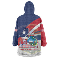 Liberia 1847 Wearable Blanket Hoodie Happy Independence Day