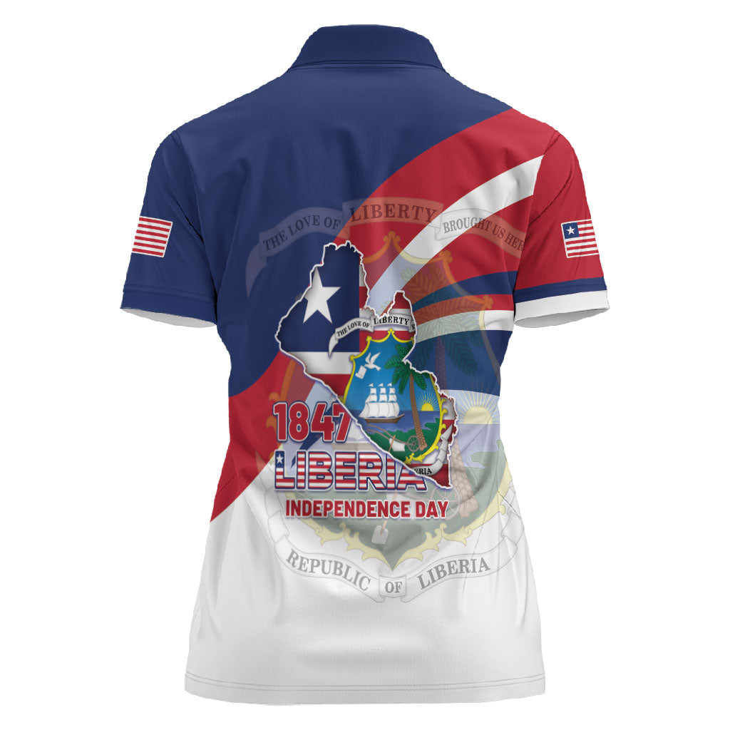 Liberia 1847 Women Polo Shirt Happy Independence Day