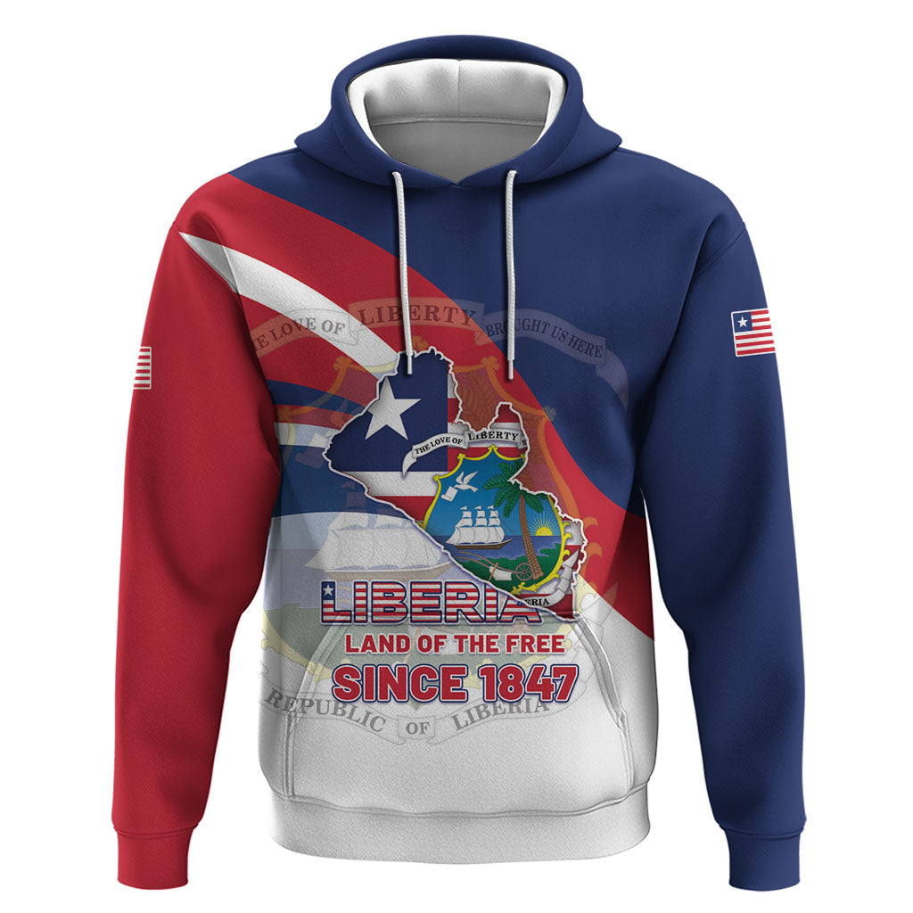 Liberia 1847 Zip Hoodie Happy Independence Day