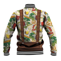 Oktoberfest Lederhosen Costume Baseball Jacket Food And Drink Pattern - Wonder Print Shop