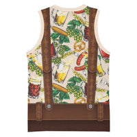 Oktoberfest Lederhosen Costume Basketball Jersey Food And Drink Pattern - Wonder Print Shop