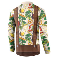 Oktoberfest Lederhosen Costume Button Sweatshirt Food And Drink Pattern - Wonder Print Shop