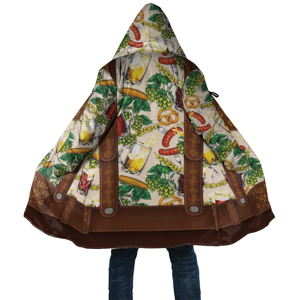 Oktoberfest Lederhosen Costume Cloak Food And Drink Pattern - Wonder Print Shop