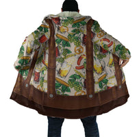 Oktoberfest Lederhosen Costume Cloak Food And Drink Pattern - Wonder Print Shop