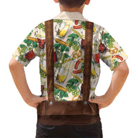 Oktoberfest Lederhosen Costume Hawaiian Shirt Food And Drink Pattern - Wonder Print Shop