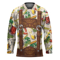 Oktoberfest Lederhosen Costume Hockey Jersey Food And Drink Pattern - Wonder Print Shop