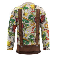 Oktoberfest Lederhosen Costume Hockey Jersey Food And Drink Pattern - Wonder Print Shop