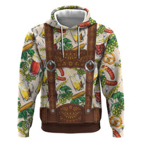 Oktoberfest Lederhosen Costume Hoodie Food And Drink Pattern - Wonder Print Shop