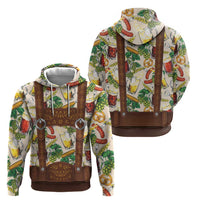 Oktoberfest Lederhosen Costume Hoodie Food And Drink Pattern - Wonder Print Shop