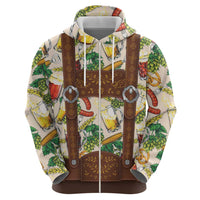 Oktoberfest Lederhosen Costume Hoodie Food And Drink Pattern - Wonder Print Shop