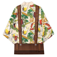Oktoberfest Lederhosen Costume Kimono Food And Drink Pattern - Wonder Print Shop