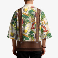 Oktoberfest Lederhosen Costume Kimono Food And Drink Pattern - Wonder Print Shop