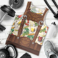 Oktoberfest Lederhosen Costume Men Tank Top Food And Drink Pattern - Wonder Print Shop