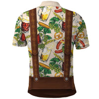 Oktoberfest Lederhosen Costume Polo Shirt Food And Drink Pattern - Wonder Print Shop