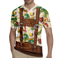 Oktoberfest Lederhosen Costume Rugby Jersey Food And Drink Pattern - Wonder Print Shop