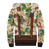 Oktoberfest Lederhosen Costume Sherpa Hoodie Food And Drink Pattern - Wonder Print Shop