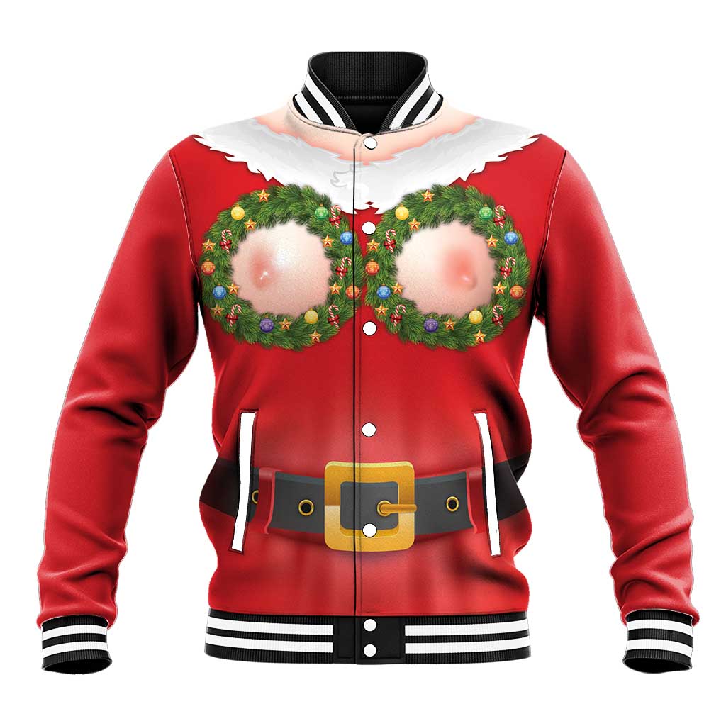 Funny Christmas Costume Baseball Jacket Busty Big Boobs - Wonder Print Shop