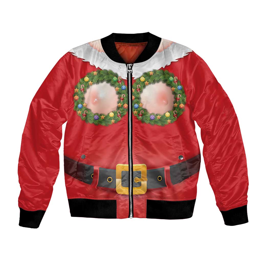 Funny Christmas Costume Bomber Jacket Busty Big Boobs - Wonder Print Shop