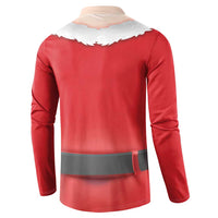 Funny Christmas Costume Button Sweatshirt Busty Big Boobs - Wonder Print Shop