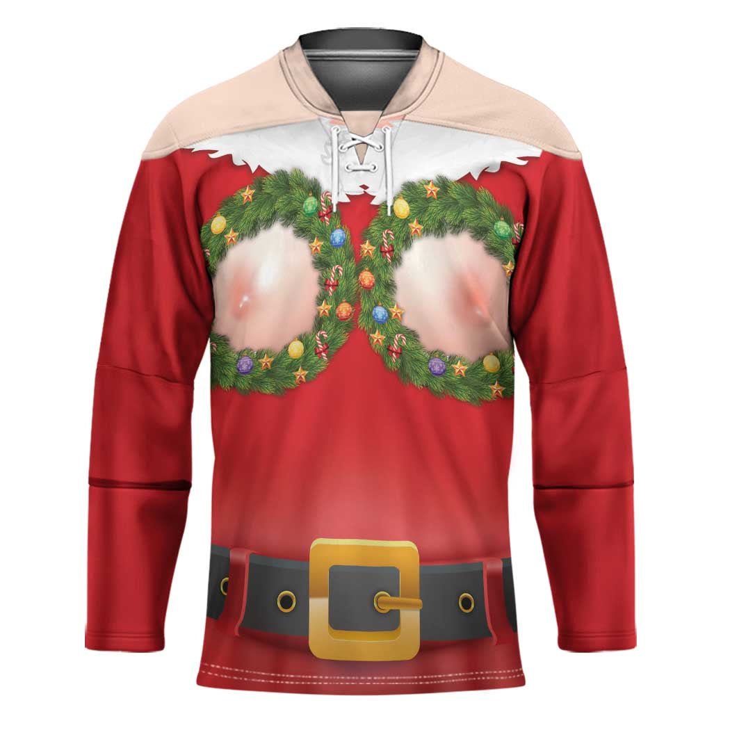 Funny Christmas Costume Hockey Jersey Busty Big Boobs - Wonder Print Shop